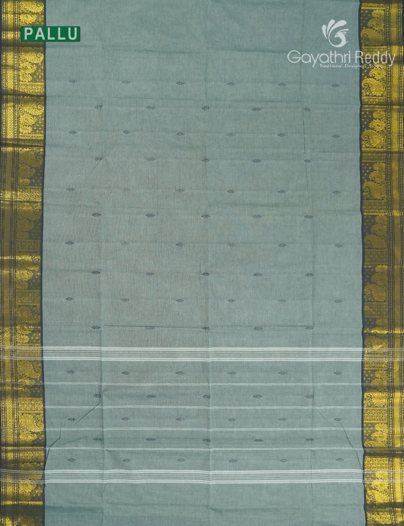 Pure Handloom Cotton Saree in Grey