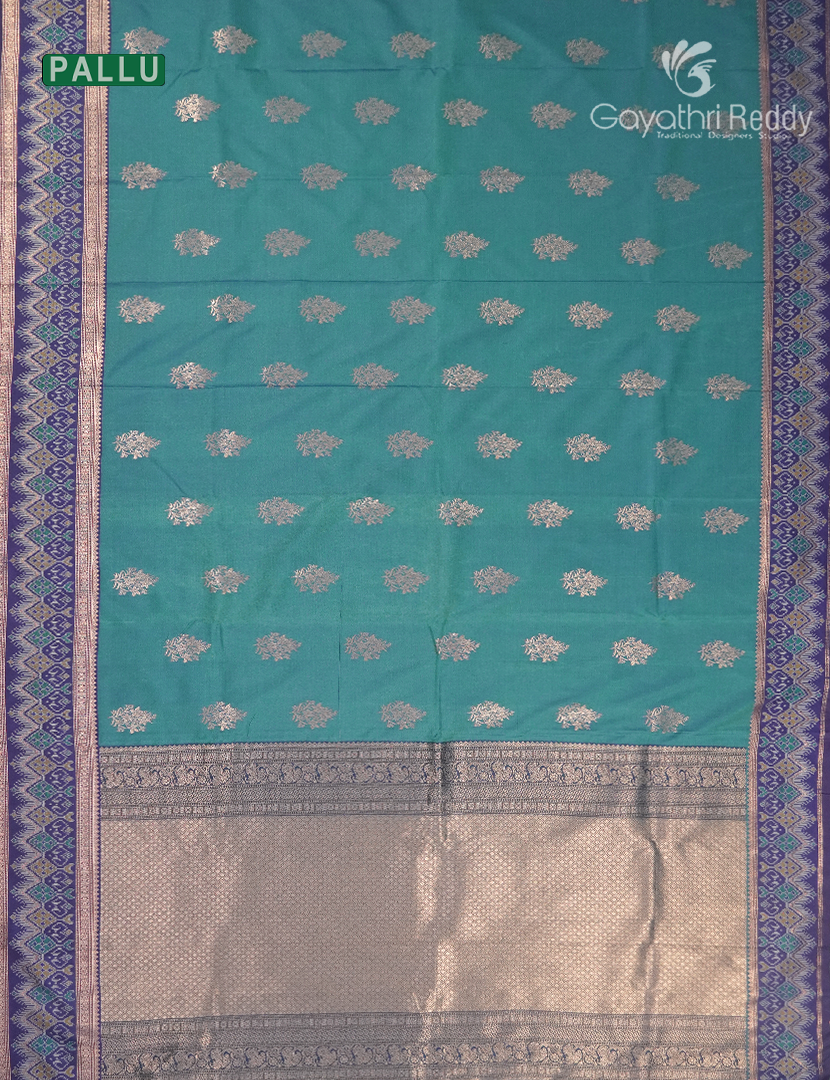 Semi Kanchipuram Art Silk Saree in Rama Blue