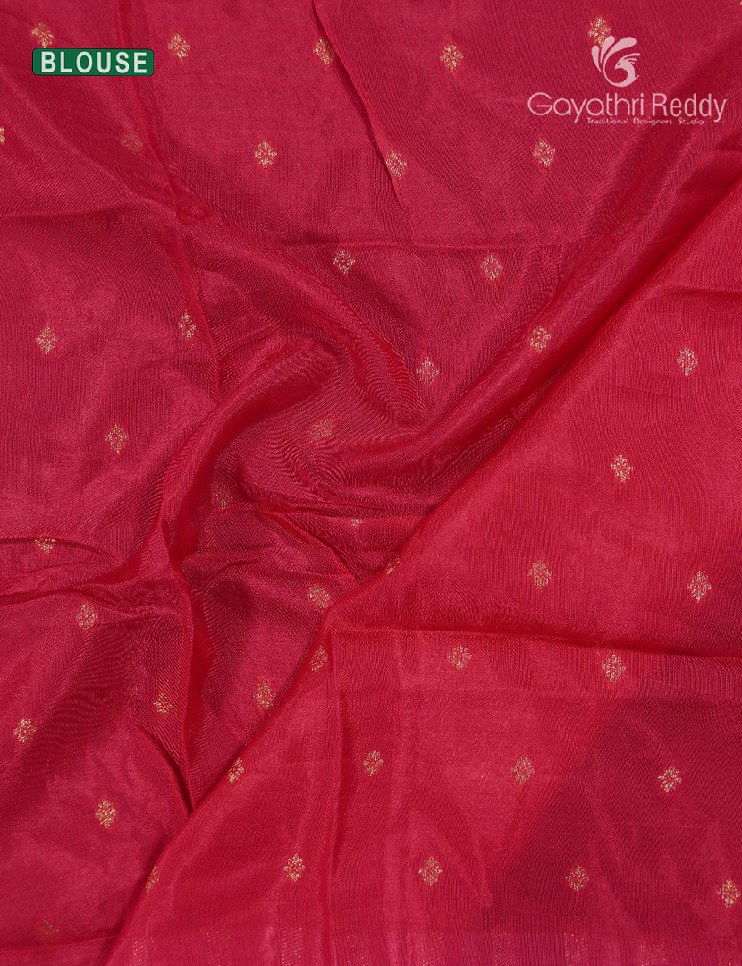 Semi Mysore Crepe Saree in Parrot Green