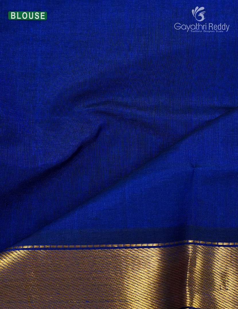 Pure Arani Sico Saree in Red and Navy Blue