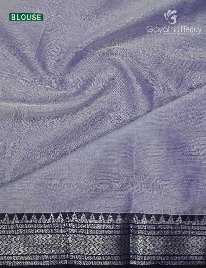 Pure Narayanpet Cotton Saree in Silver Grey