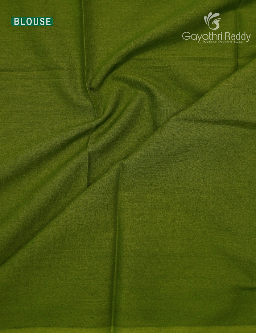 Pure MulMul Cotton Saree in Pista Green and Olive Green
