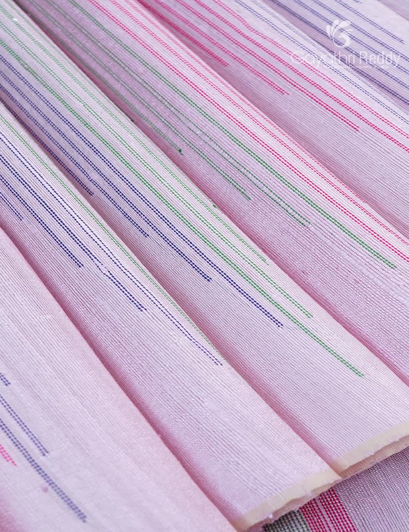 Pure Khadi Pattu Saree in Pastel Lavender