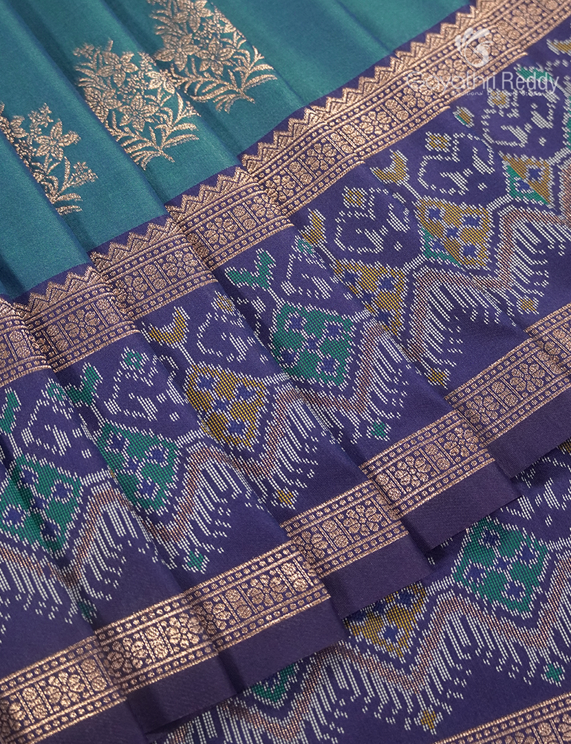 Semi Kanchipuram Art Silk Saree in Rama Blue