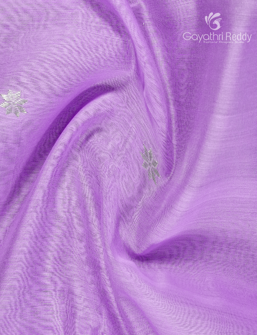 Pure Chanderi Sico Saree in Lavender