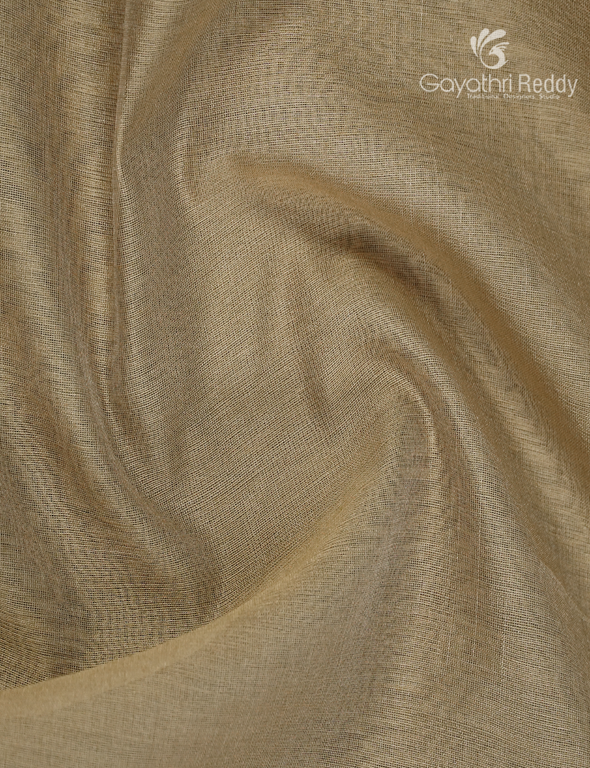 Pure Chanderi Sico Saree in Beige and Deep Pink