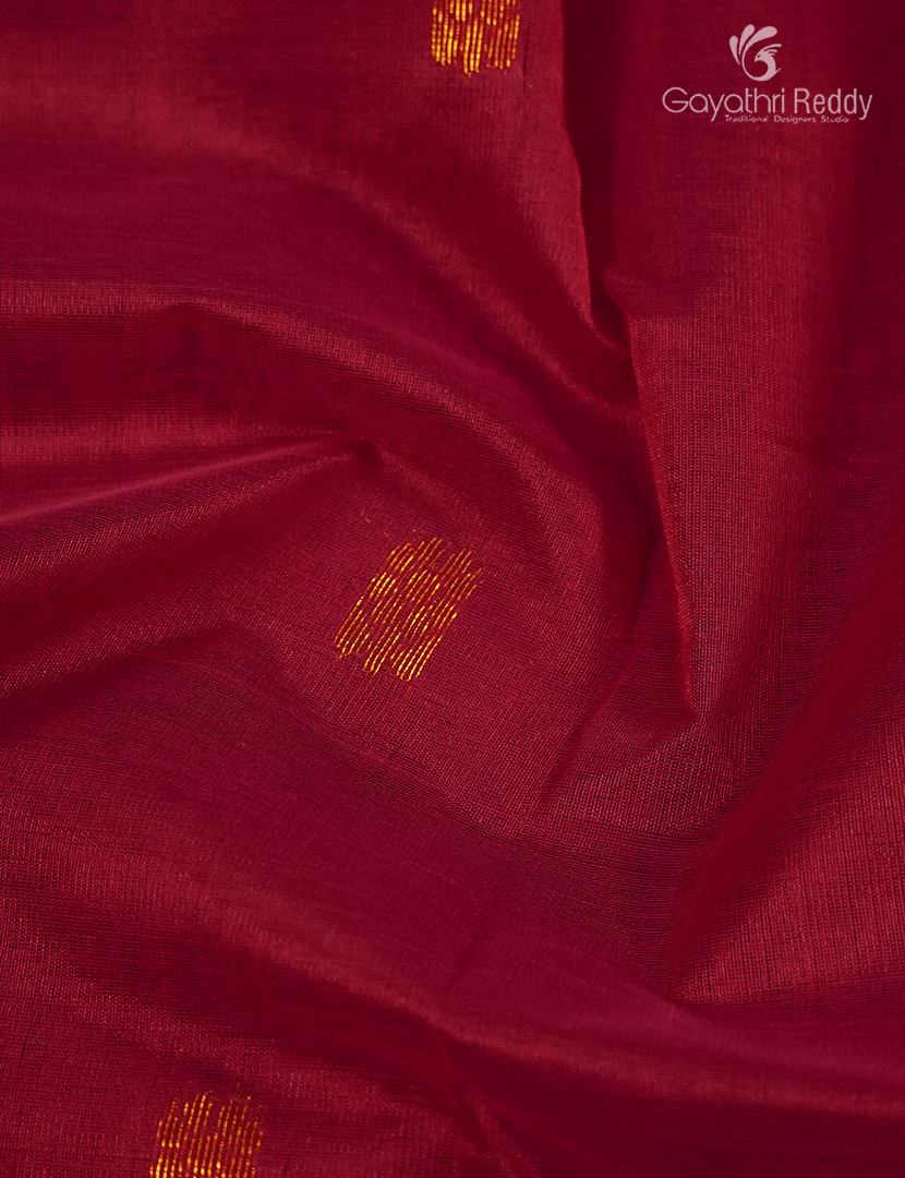 Pure Arani Sico Saree in Red and Navy Blue