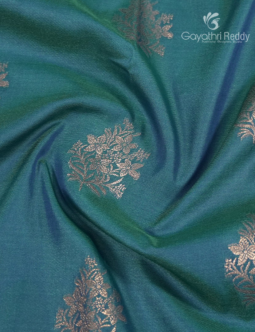 Semi Kanchipuram Art Silk Saree in Rama Blue