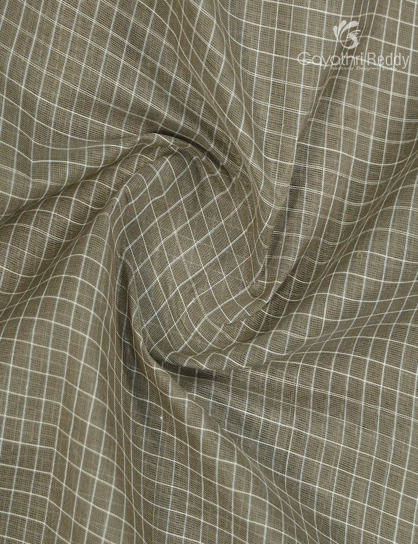 Pure Gadwal Cotton Saree in Ash Grey and Sky Blue
