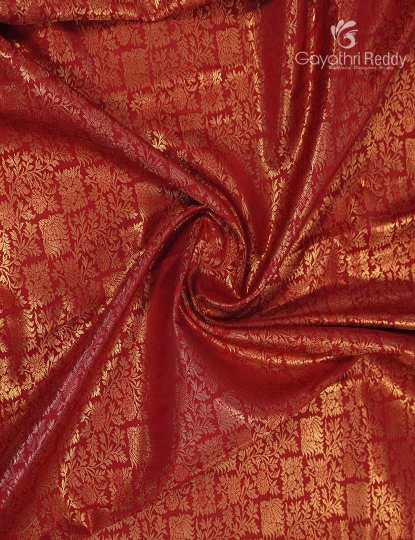 Semi Kanchipuram Silk Saree in Red