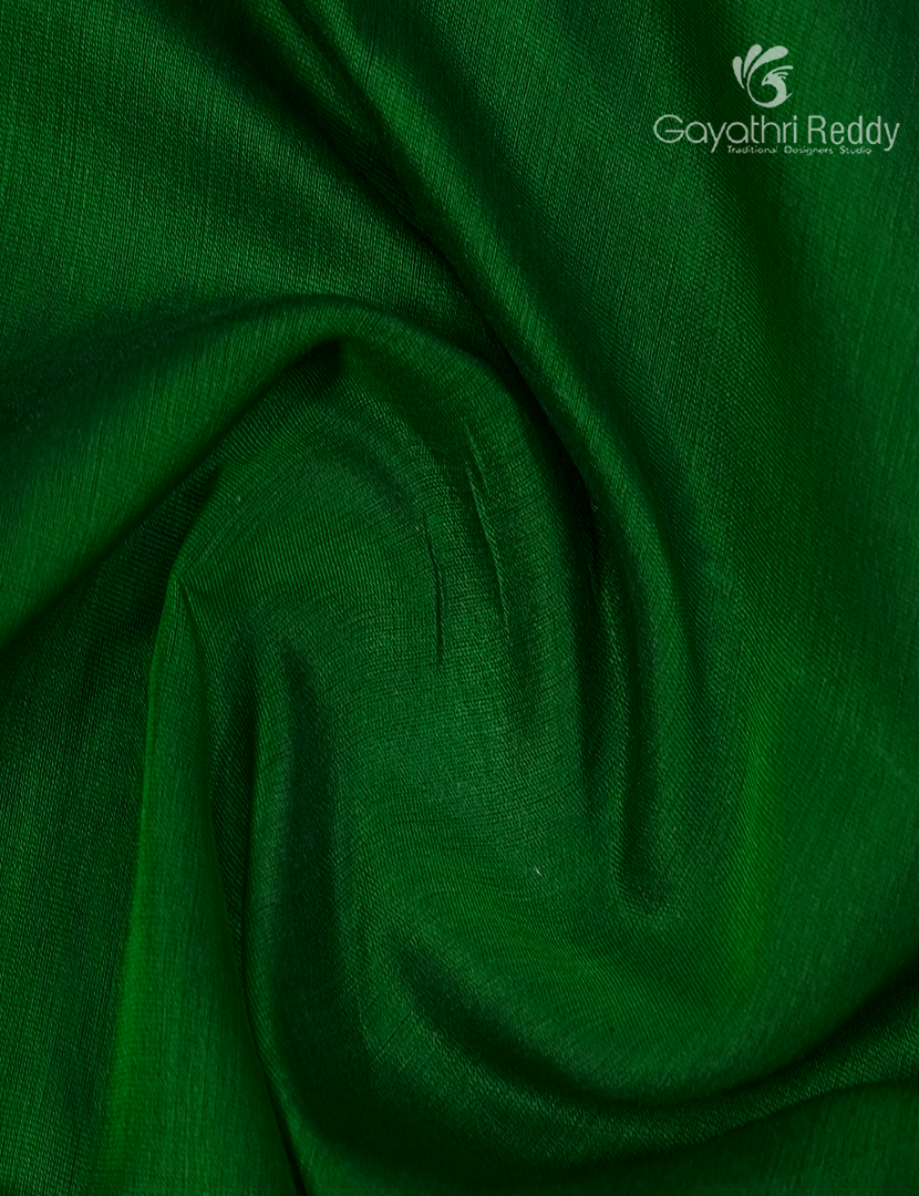 Pure Chanderi Sico Saree Mango Green