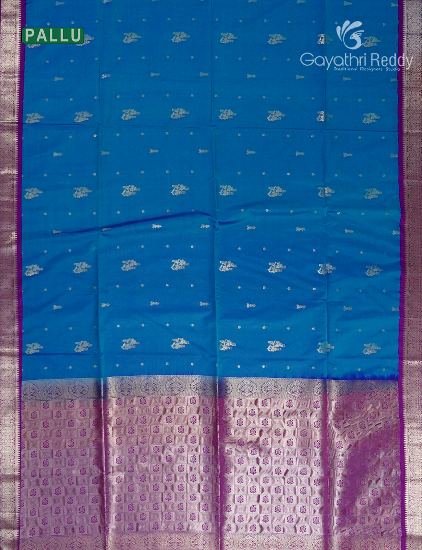 Soft Silk Saree in Deep Blue