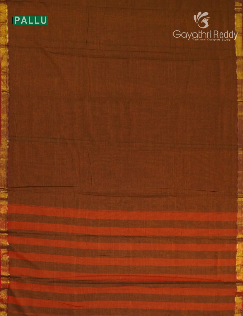 Pure Narayanpet Cotton Saree in Deep Mustard