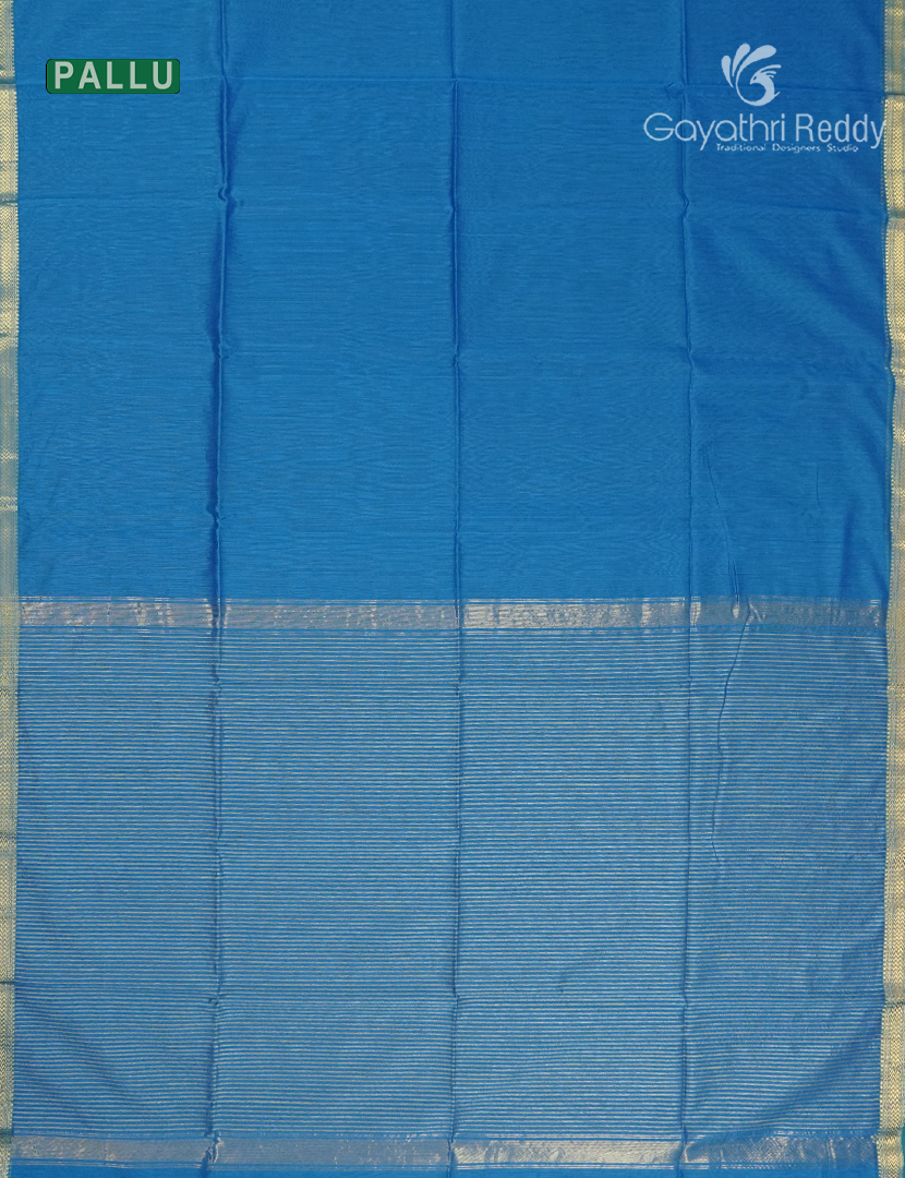 Pure Chanderi Sico Saree in Sky Blue