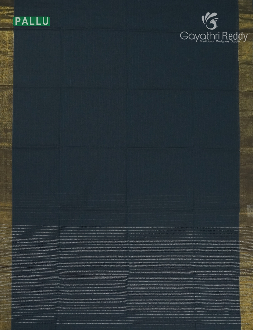 Pure Handloom Cotton Saree in Black