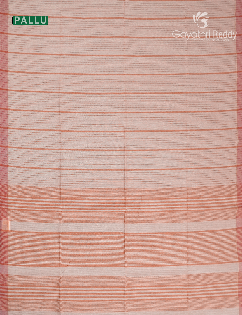 Pure Handloom Cotton Saree in Pastel Peach