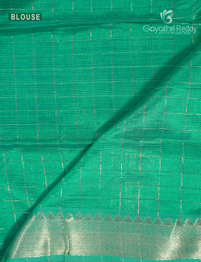 Pure Mangalagiri Langa Voni Set in Sea Green