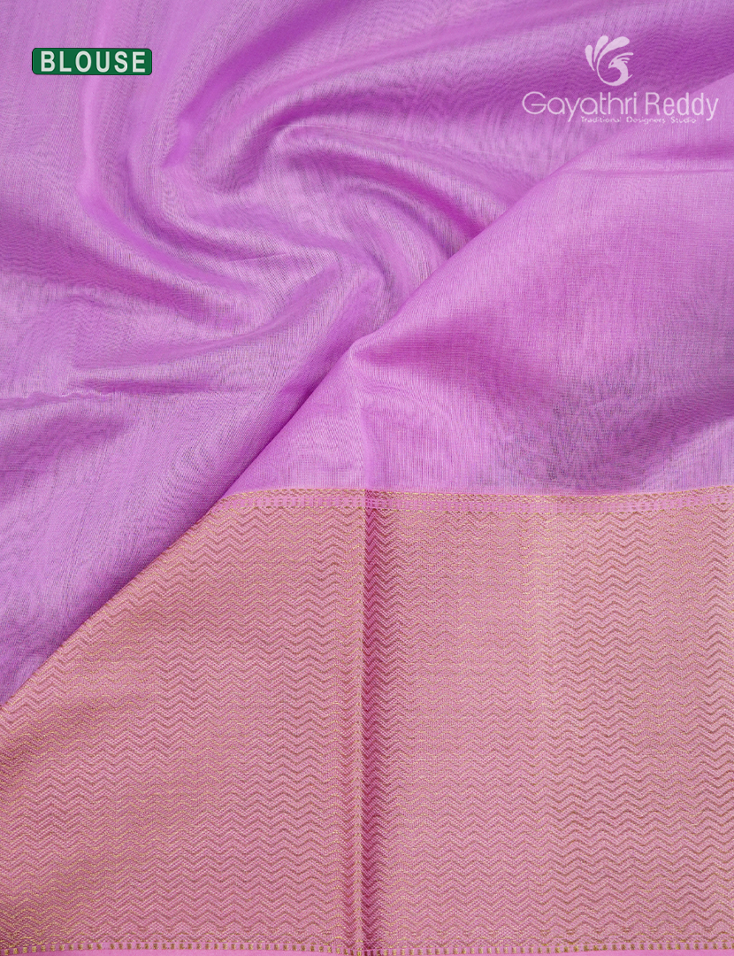 Pure Chanderi Sico Saree in Sea Blue
