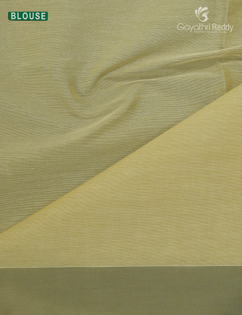 Pure Kanchi Cotton Saree in Leaf Green