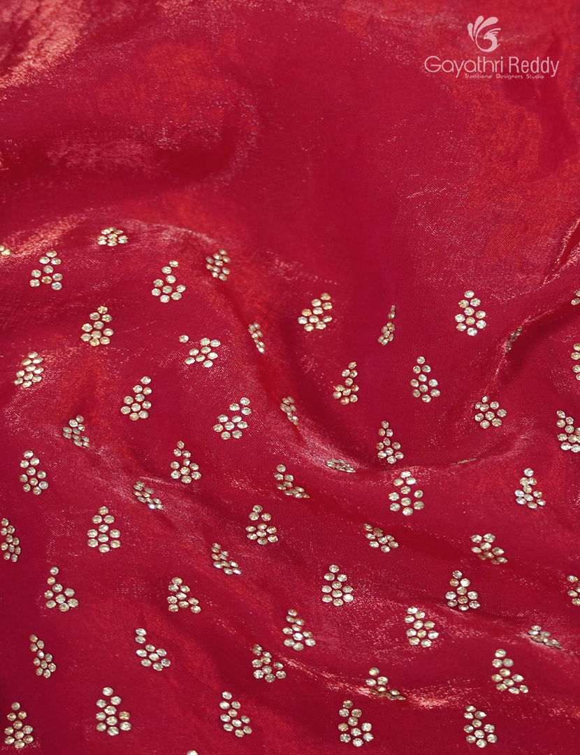 Organza Fancy Saree in Fuchsia Pink