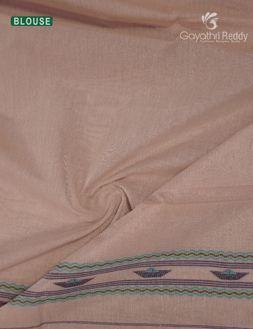 Jamdani Cotton Saree in Beige