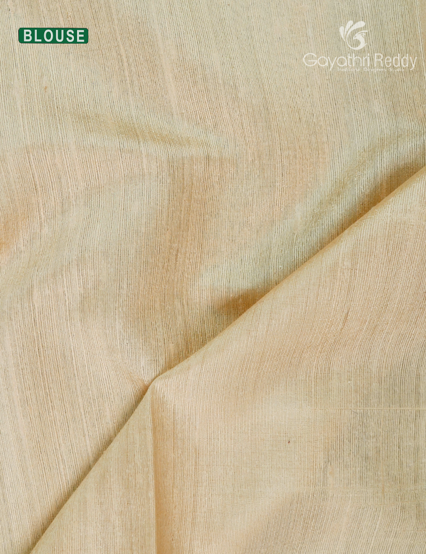 Pure Khadi Pattu Saree in Pastel Cream