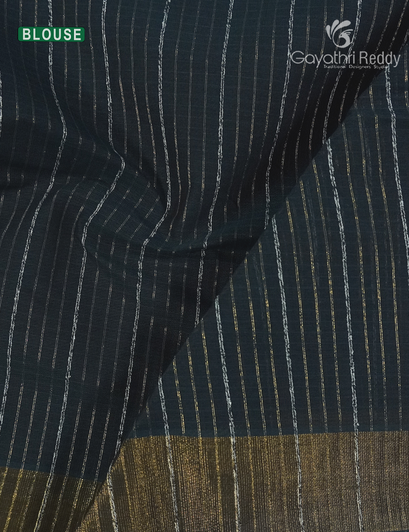 Pure Handloom Cotton Saree in Black