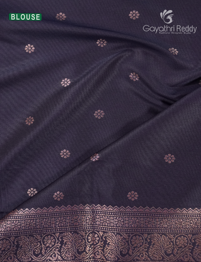 Semi Kanchipuram Art Silk Saree in Electric Purple