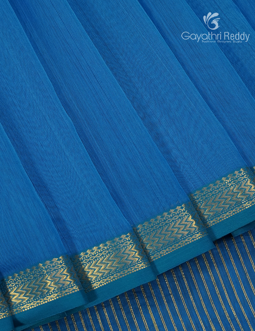 Pure Chanderi Sico Saree in Sky Blue