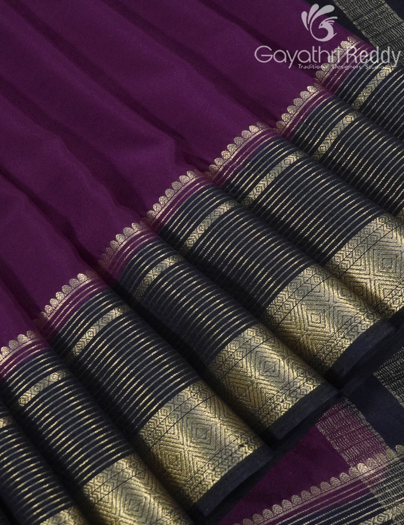 SEMI MYSORE CREPE SAREE-SMC373
