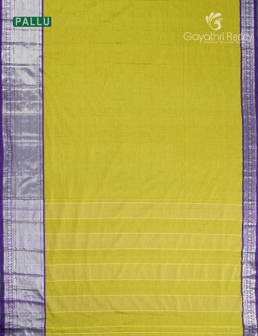 Pure Narayanpet Cotton Saree in Parrot Green