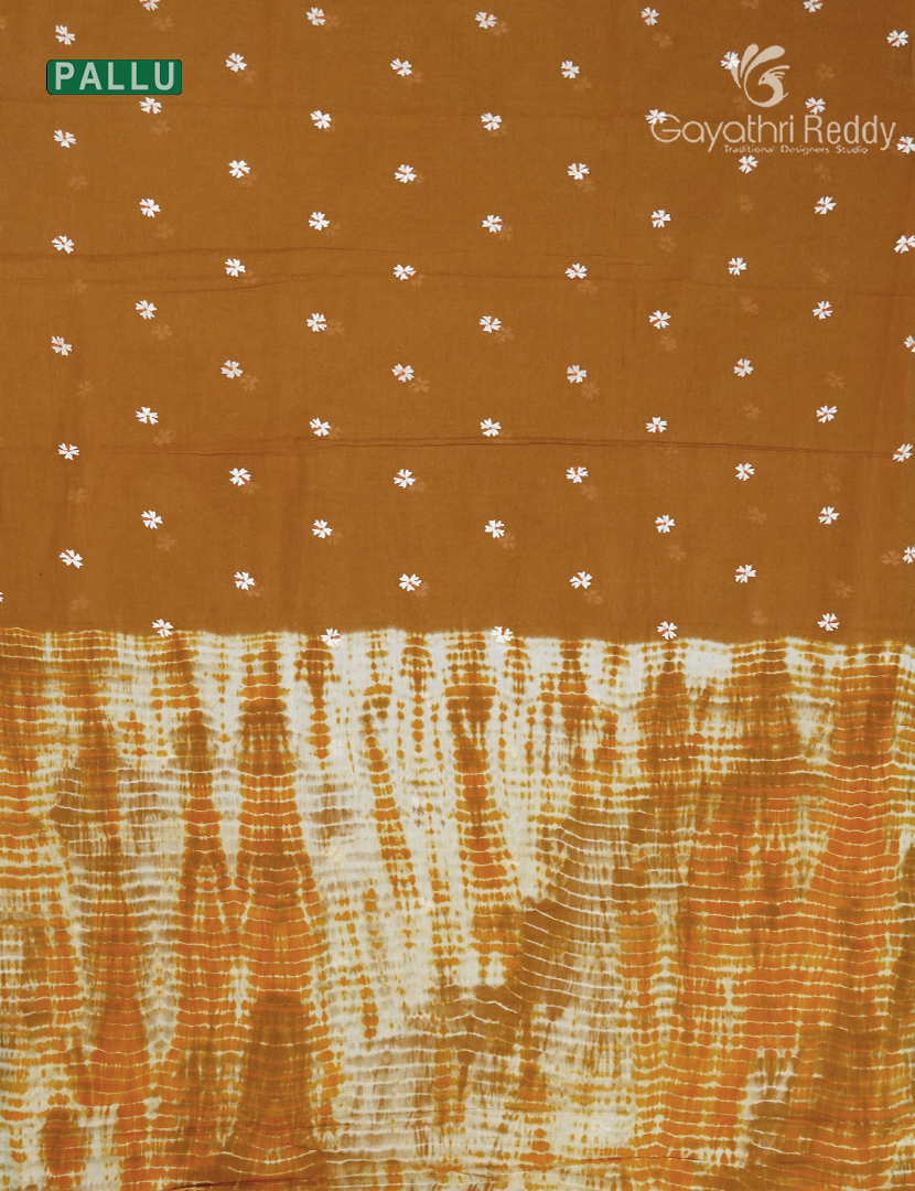 Pure MulMul Cotton Saree in Deep Mustard