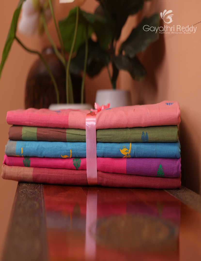 Silk Cotton Sarees Combo ( Set of 5 )