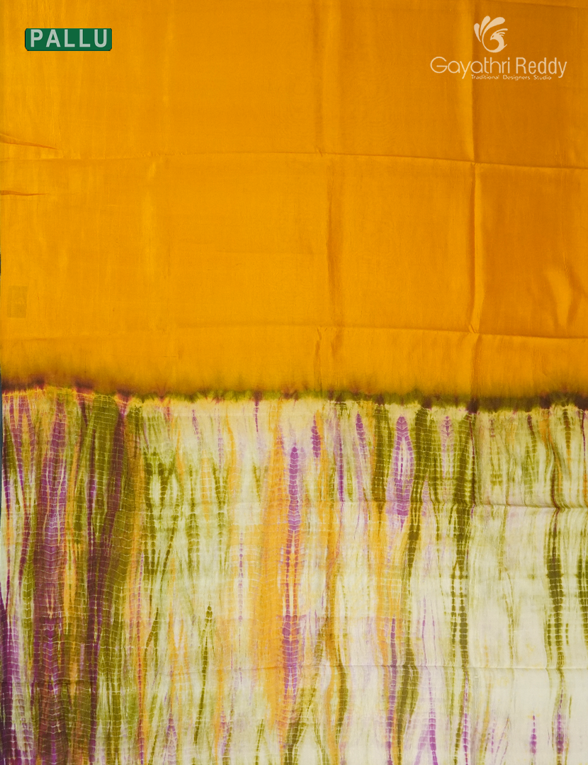 Pure Dupion Digital Print Saree in Yellow