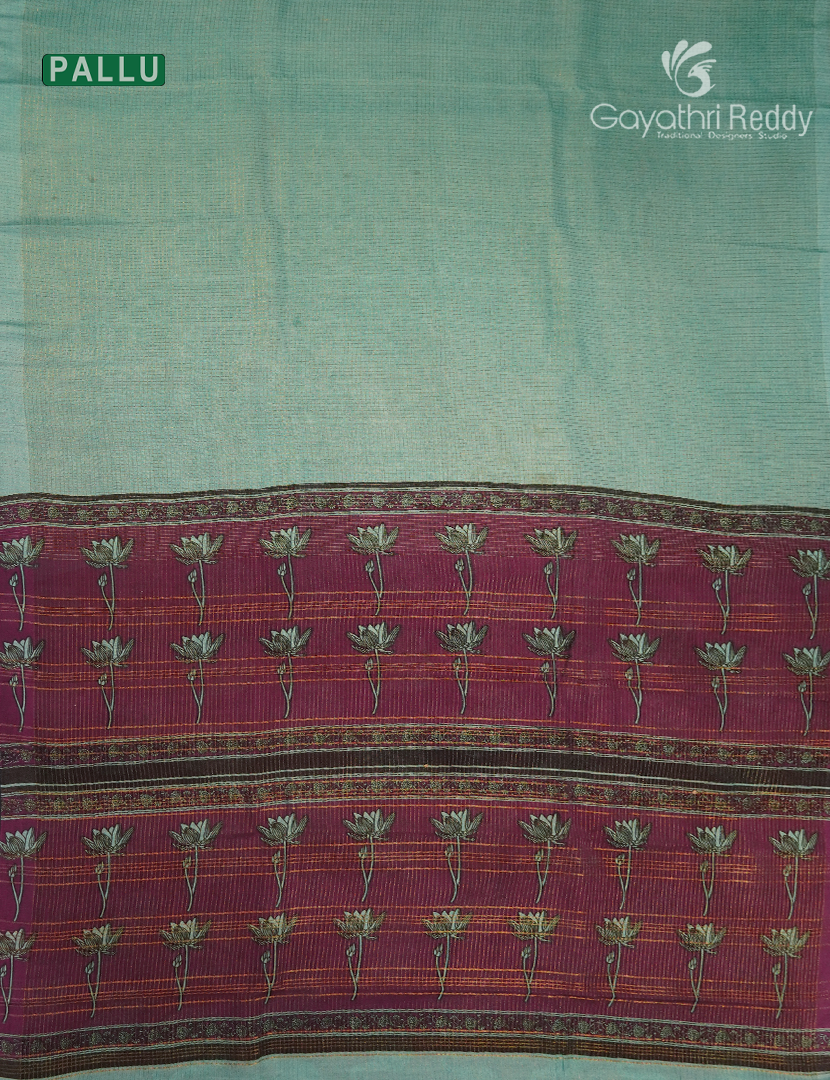 Pure Munga Silk Saree  in Sea Green
