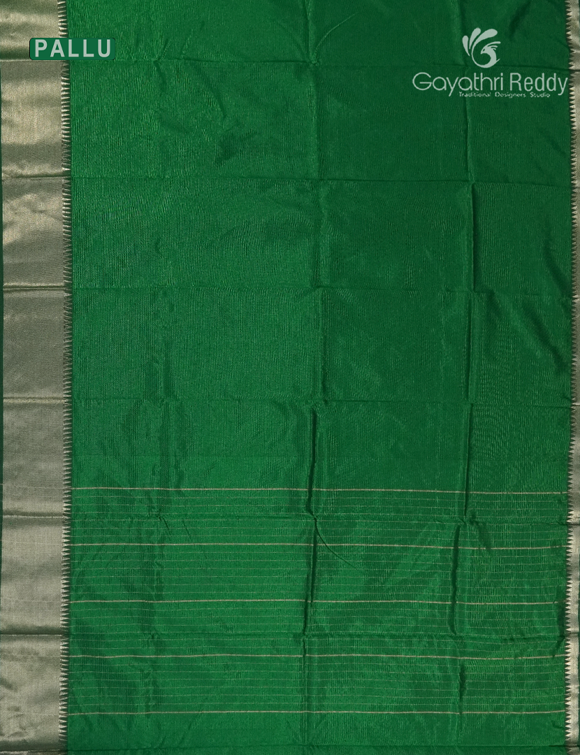 Mangalagiri Pattu Saree in Mango Green