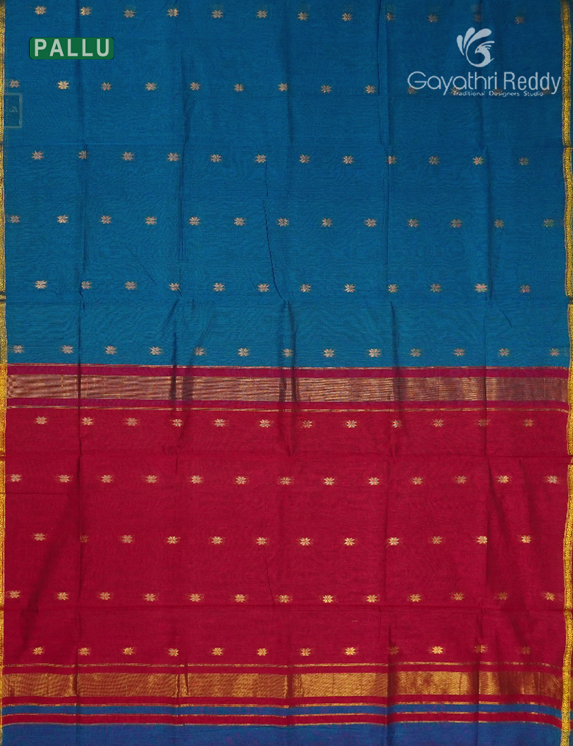 Sico Saree in Blue and Red