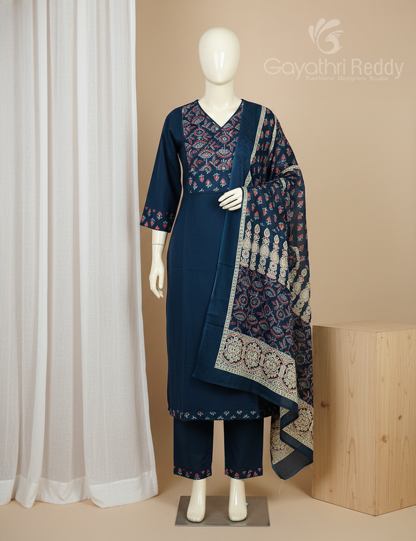 READYMADE DRESS SET(3PC)-KDS1180