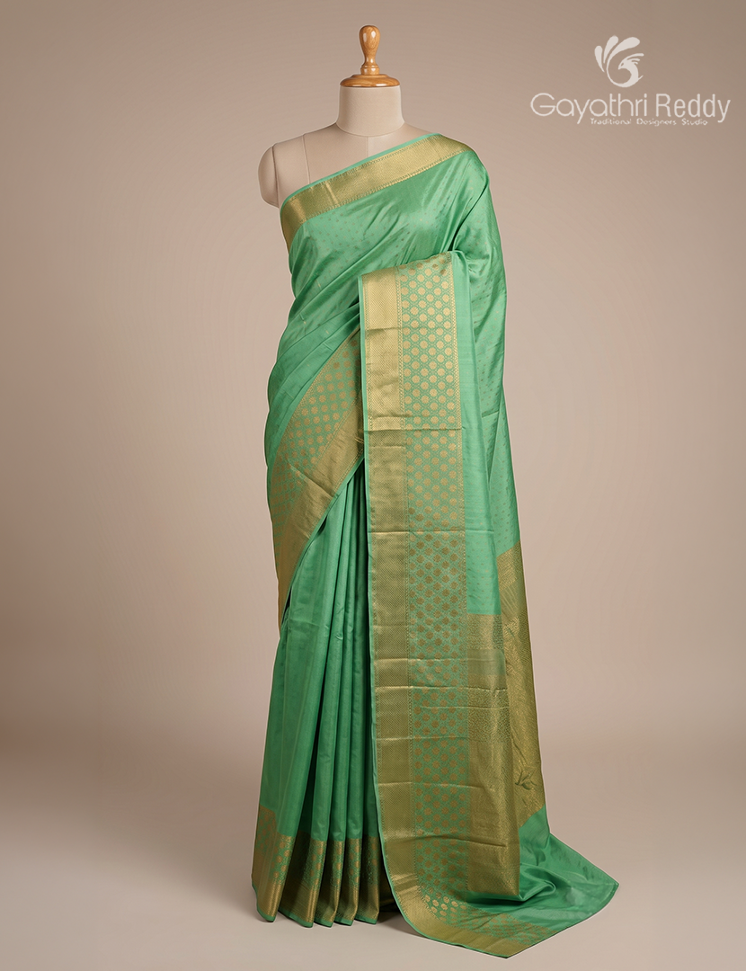 Pure Mysore Silk Saree in Pista Green