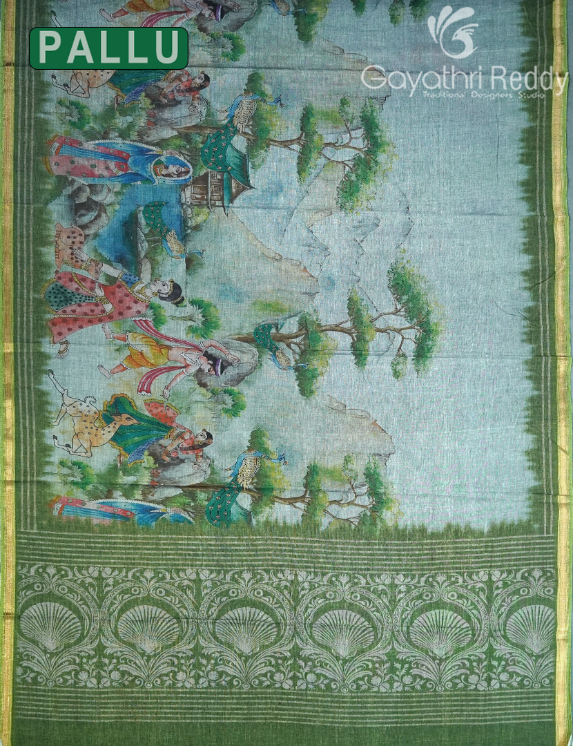 CHANDERI PRINTED SAREE-CHS253