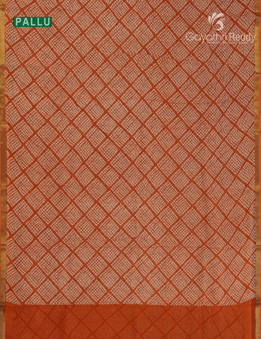 Premium Quality Cotton Kota Saree in Orange