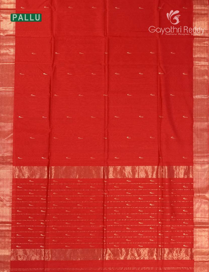 Pure Chanderi Sico Saree in Red