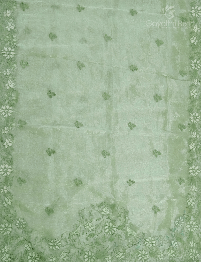 GLASS ORGANZA HANDWORK SAREE-FO714