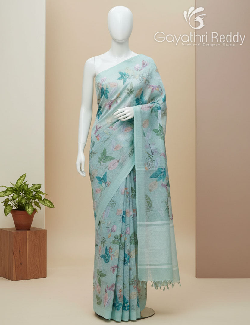 PURE LINEN SAREE-L1429
