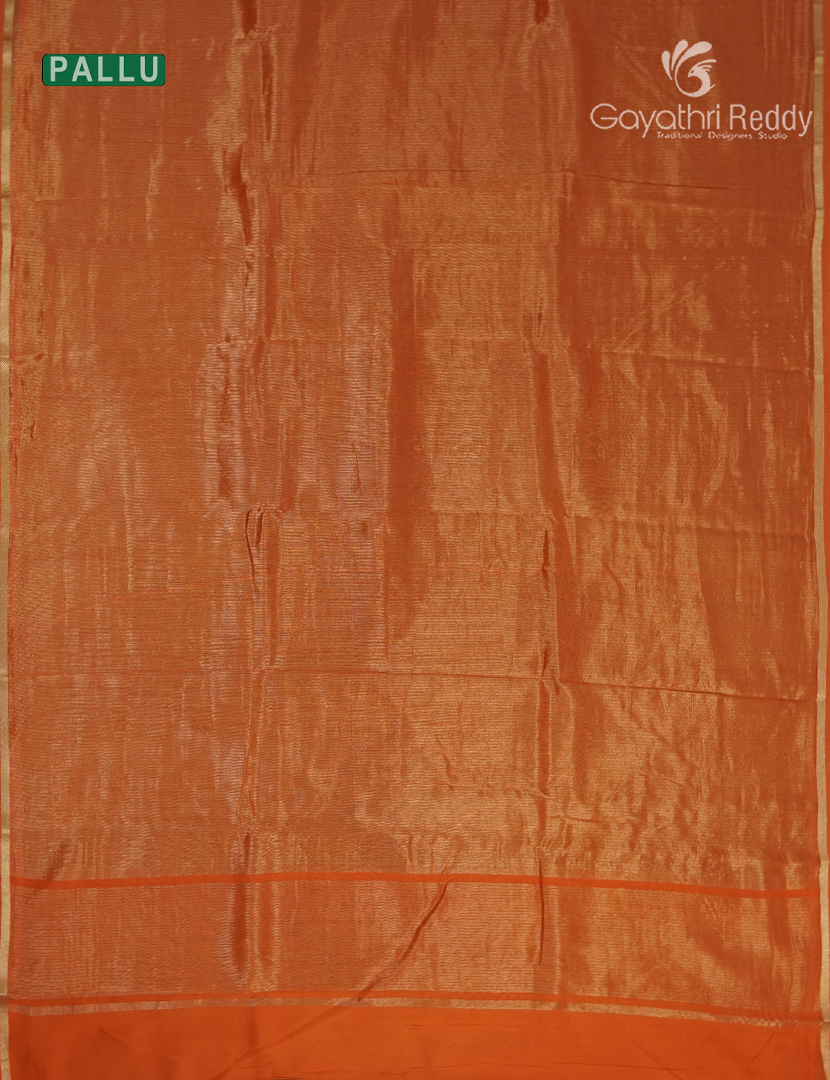 Pure Tissue Saree in Orange