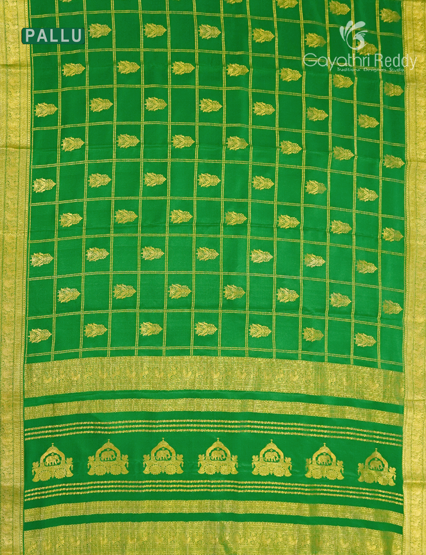 Pure Mysore Silk Saree in Green