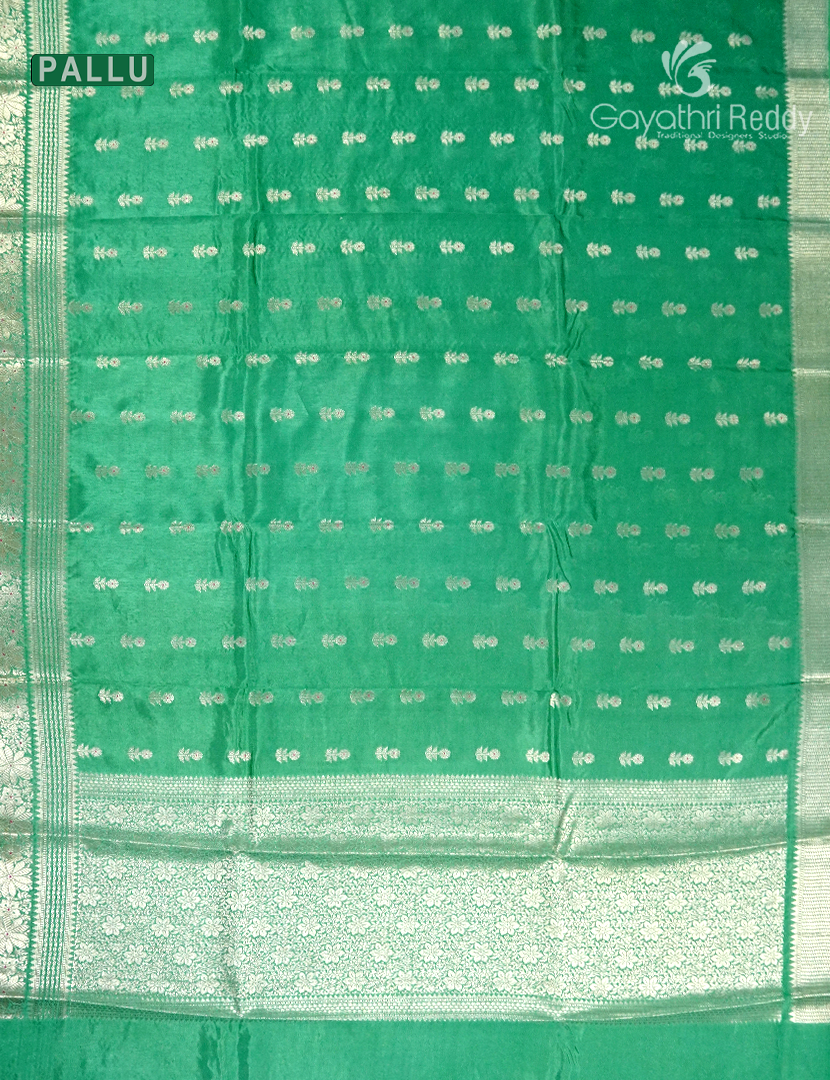 Banaras Mango Silk Saree in Sea Green