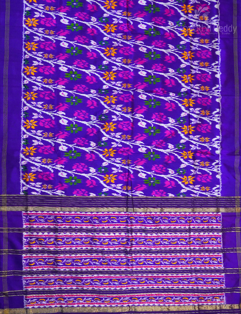 PURE TWILL IKKAT PATTU-IP718