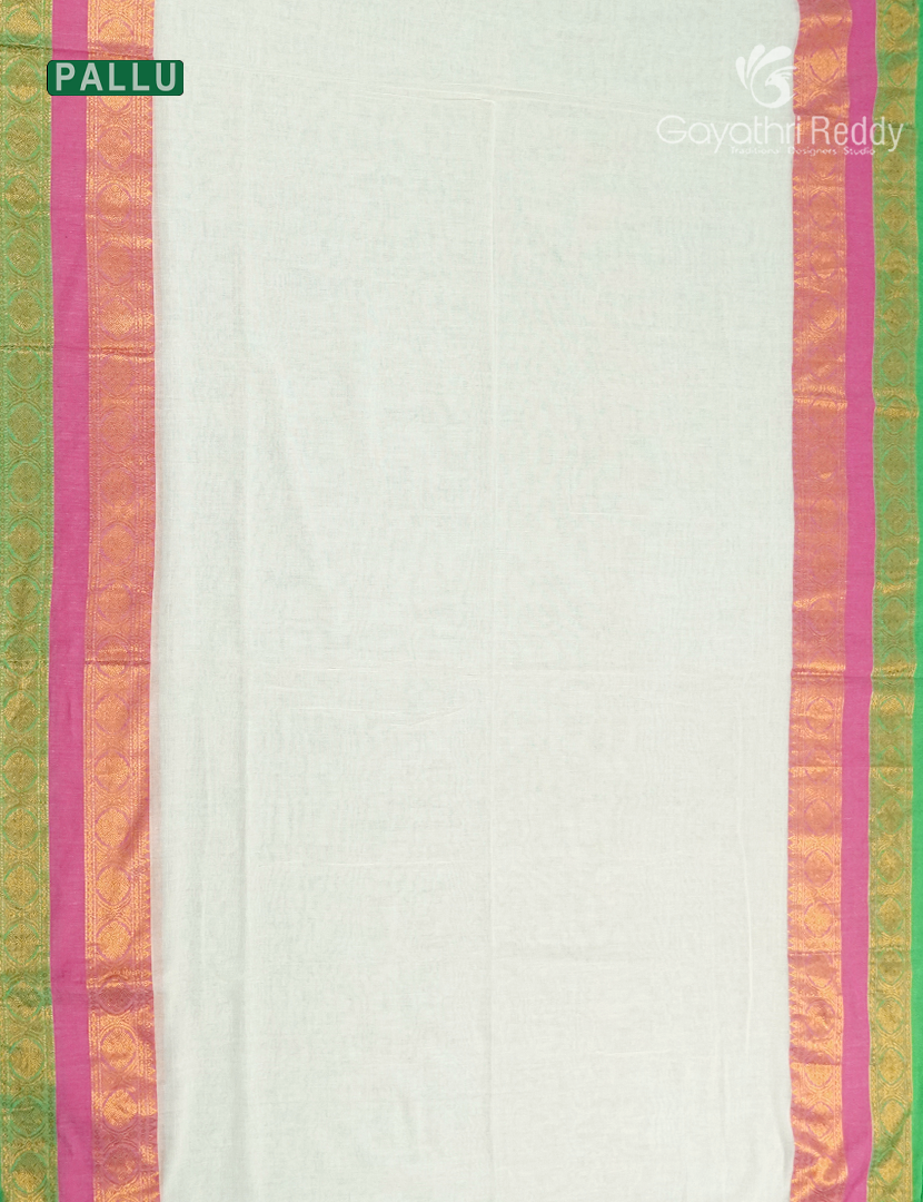 Jamdani Cotton Saree in White