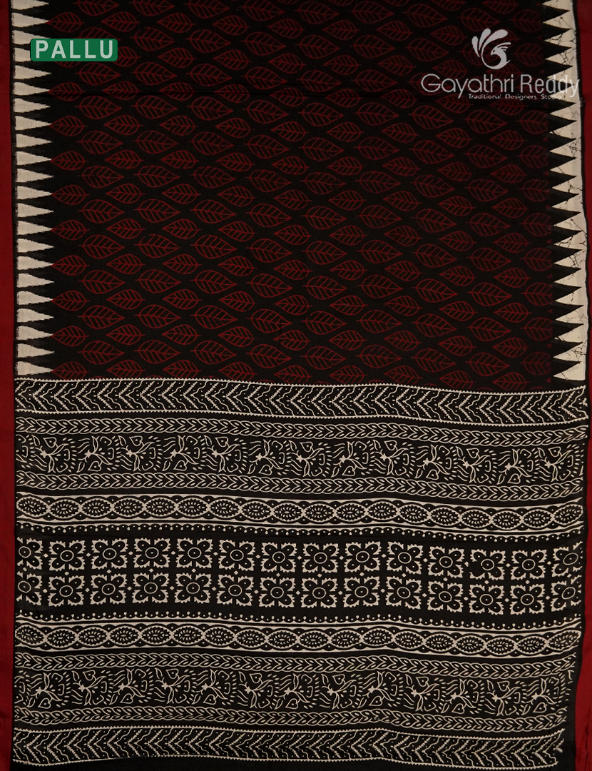 Vidharbha Cotton Saree in Black